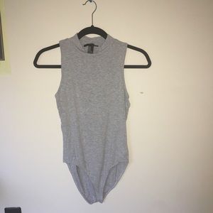 Gray turtleneck bodysuit Forever21